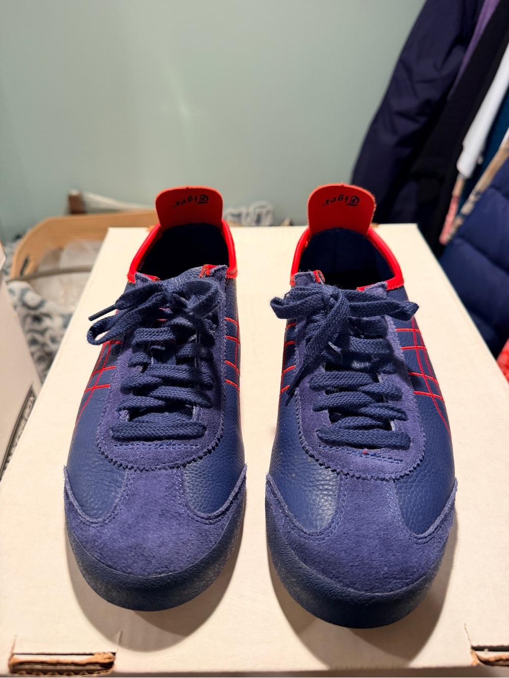 Onitsuka Tiger by Asics Navy Sneakers with Red Accents
